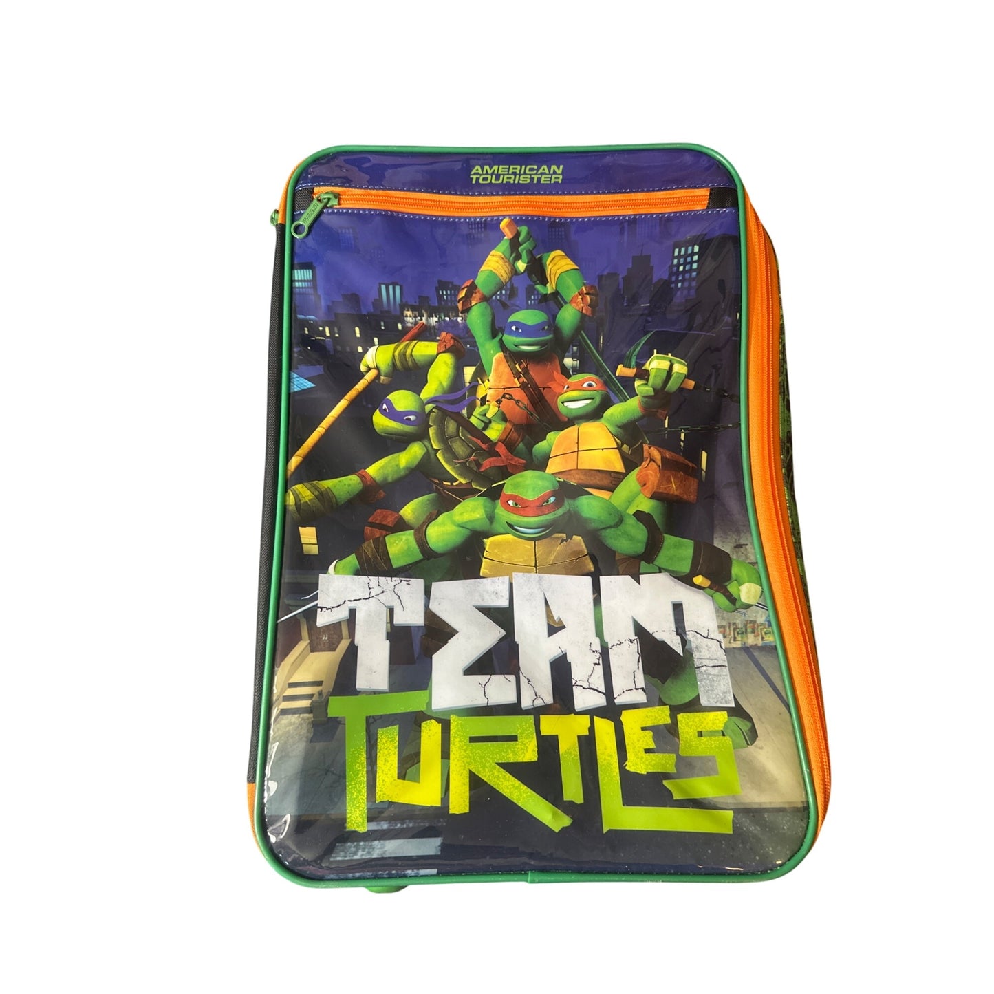 American Tourister Team Turtles Rolling Travel Carry Bag Luggage-Pre-Owned