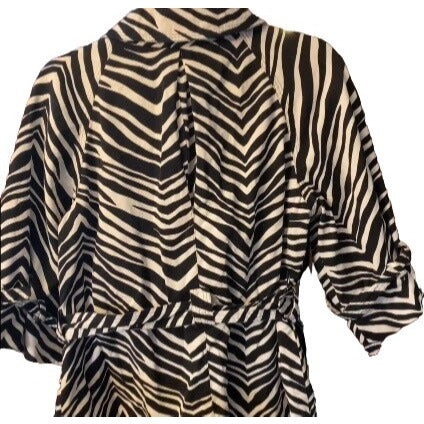 Womens Zebra Print Blazer Jacket Size PS Pre-Owned - GF Variety Shop