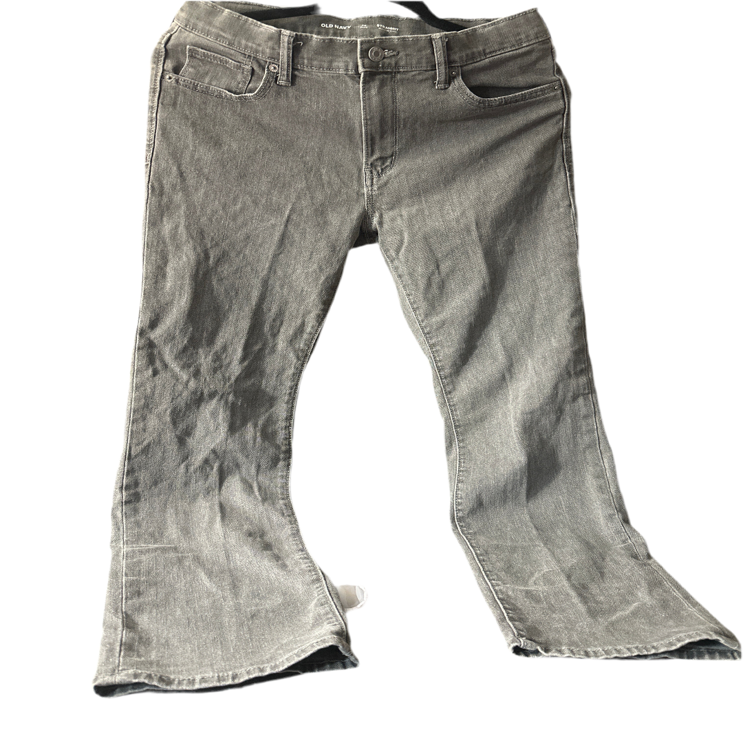 Old Navy Boys Grey Rinse Straight Built-In-Flex Jeans Size 14 Plus- Pre-Owned