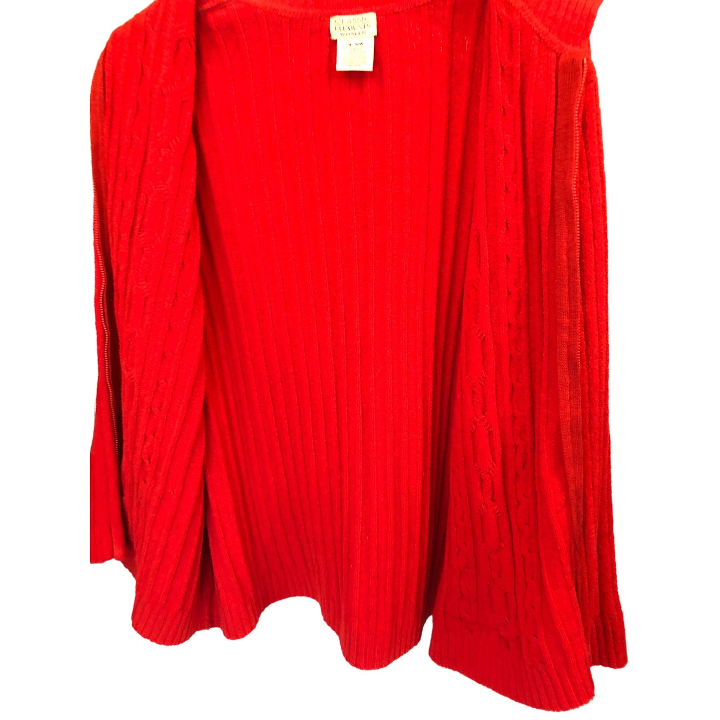 Vintage Classic Elements Woman Red Zip up Sweater Pre-Owned Size 24-26W