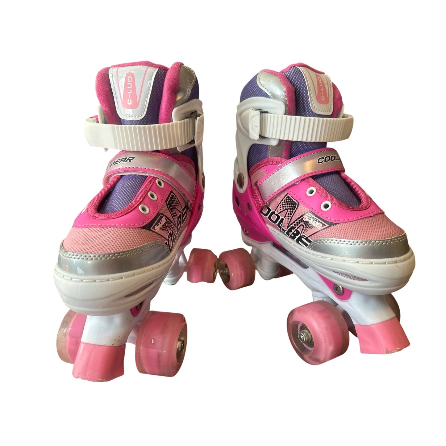 Sowume Adjustable Girl's Roller Skates, Light Up Colorful Wheels, Medium-(13-3 US)-Pre-Owned