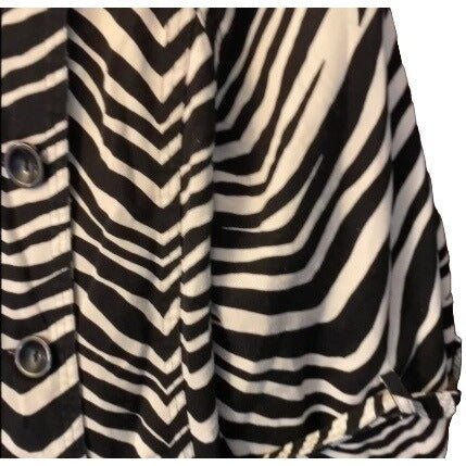 Womens Zebra Print Blazer Jacket Size PS Pre-Owned - GF Variety Shop