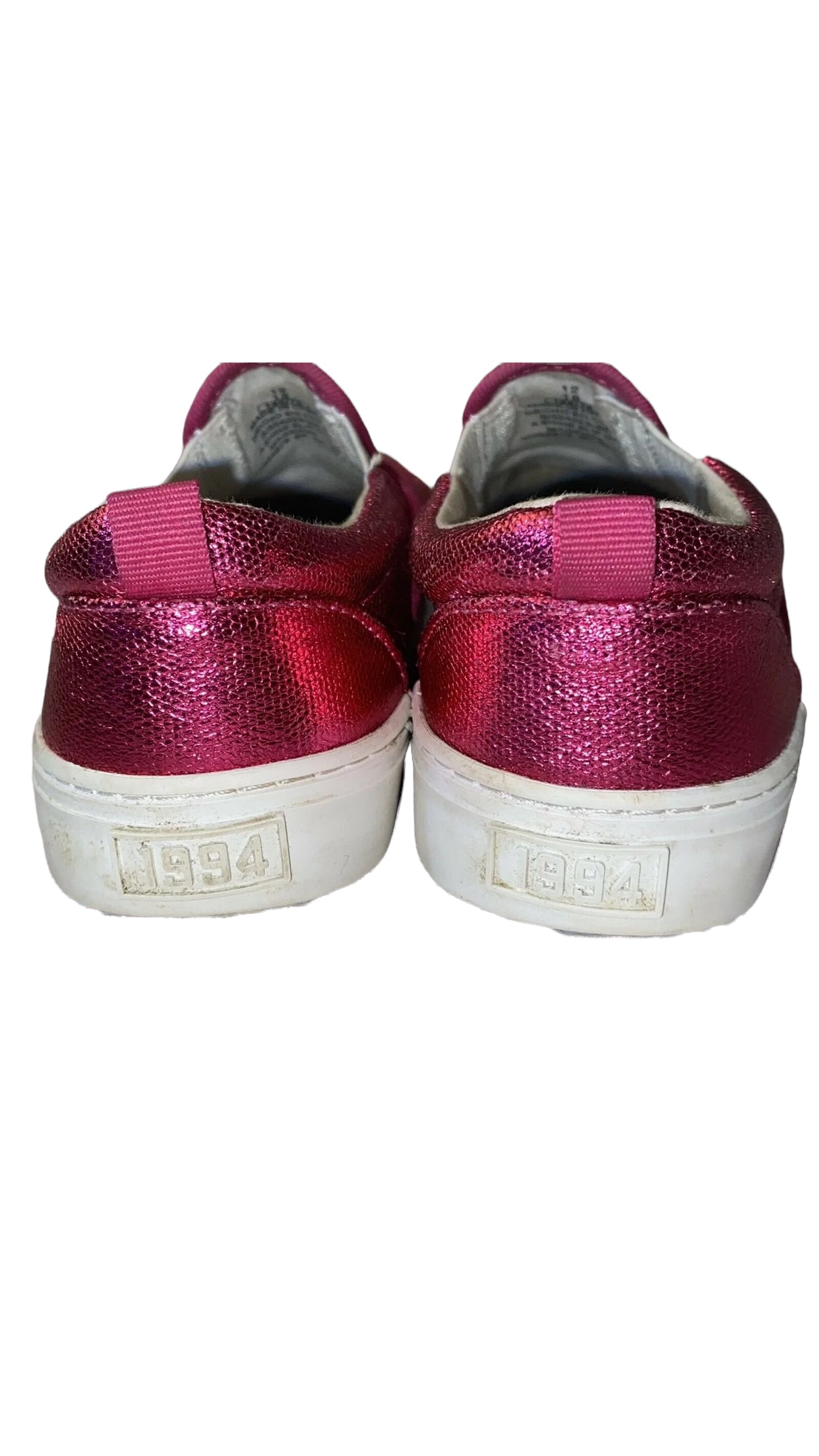 Girl’s Metallic Pink Old Navy Slip On Shoes Pre-Owned Size 12 - Variety Sales Etc.