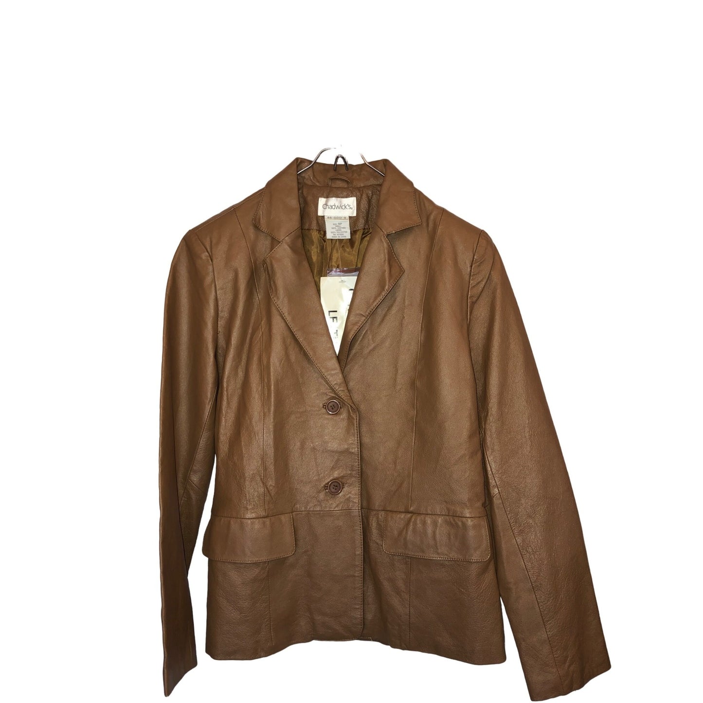 Chadwick's Brown Genuine Leather Jacket SIZE 4P NWT