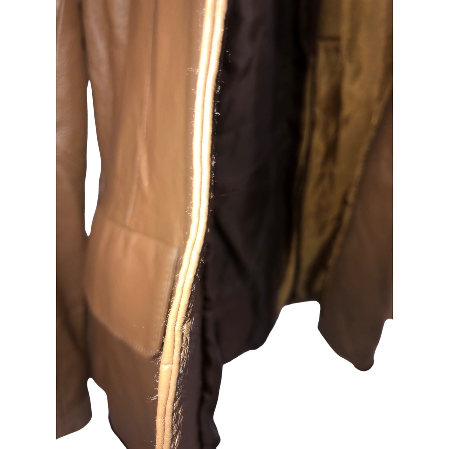 Chadwick's Brown Genuine Leather Jacket SIZE 4P NWT