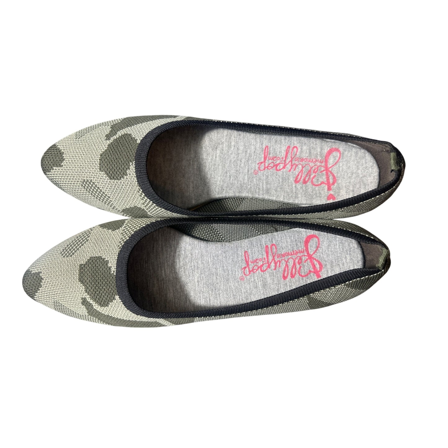 Jellypop Champs Flats Women's Shoes Camo Green Knitted  Size 9.5M