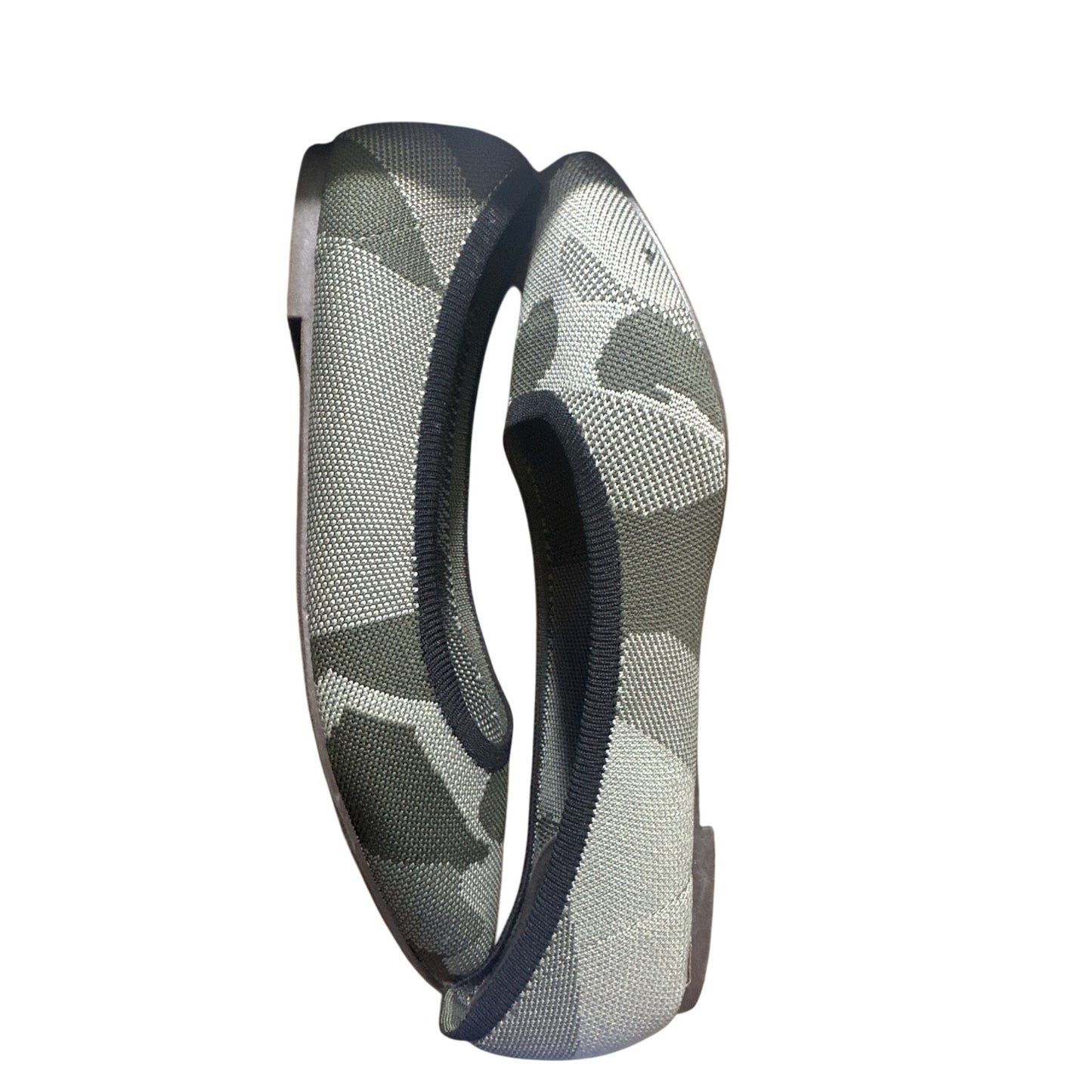 Jellypop Champs Flats Women's Shoes Camo Green Knitted  Size 9.5M