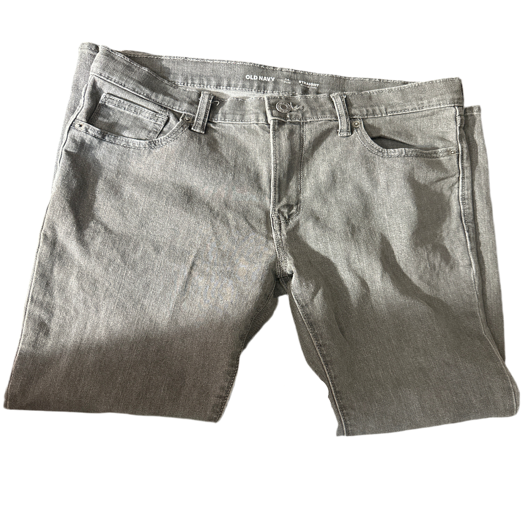 Old Navy Boys Grey Rinse Straight Built-In-Flex Jeans Size 14 Plus- Pre-Owned