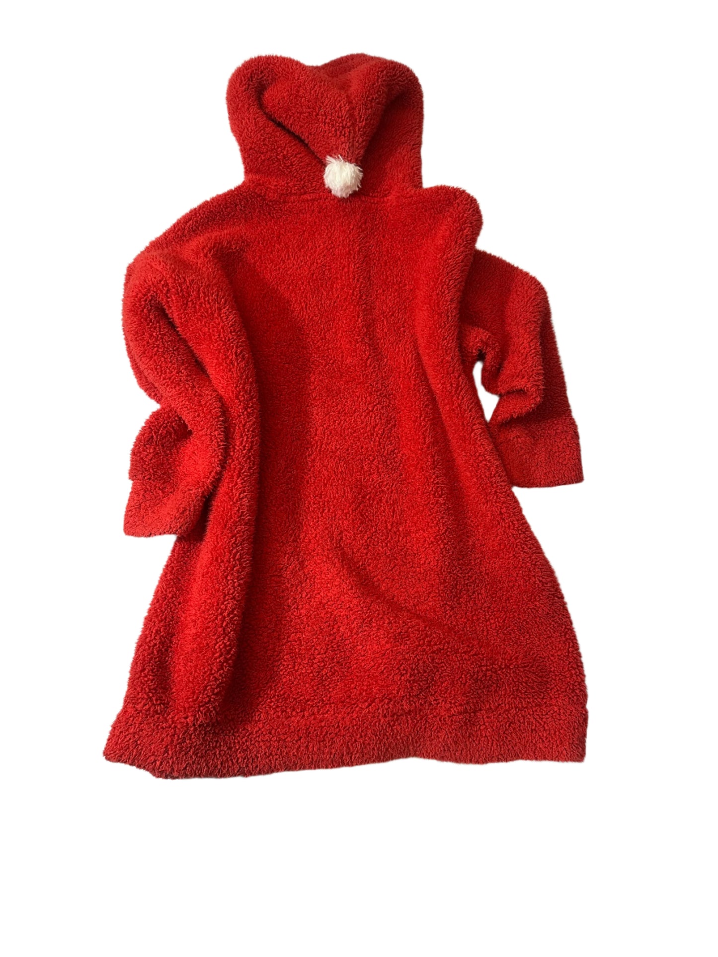 Sugar & Jade Tween Girls Santa Sherpa Hoodie Nightgown - red; Pre-Owned