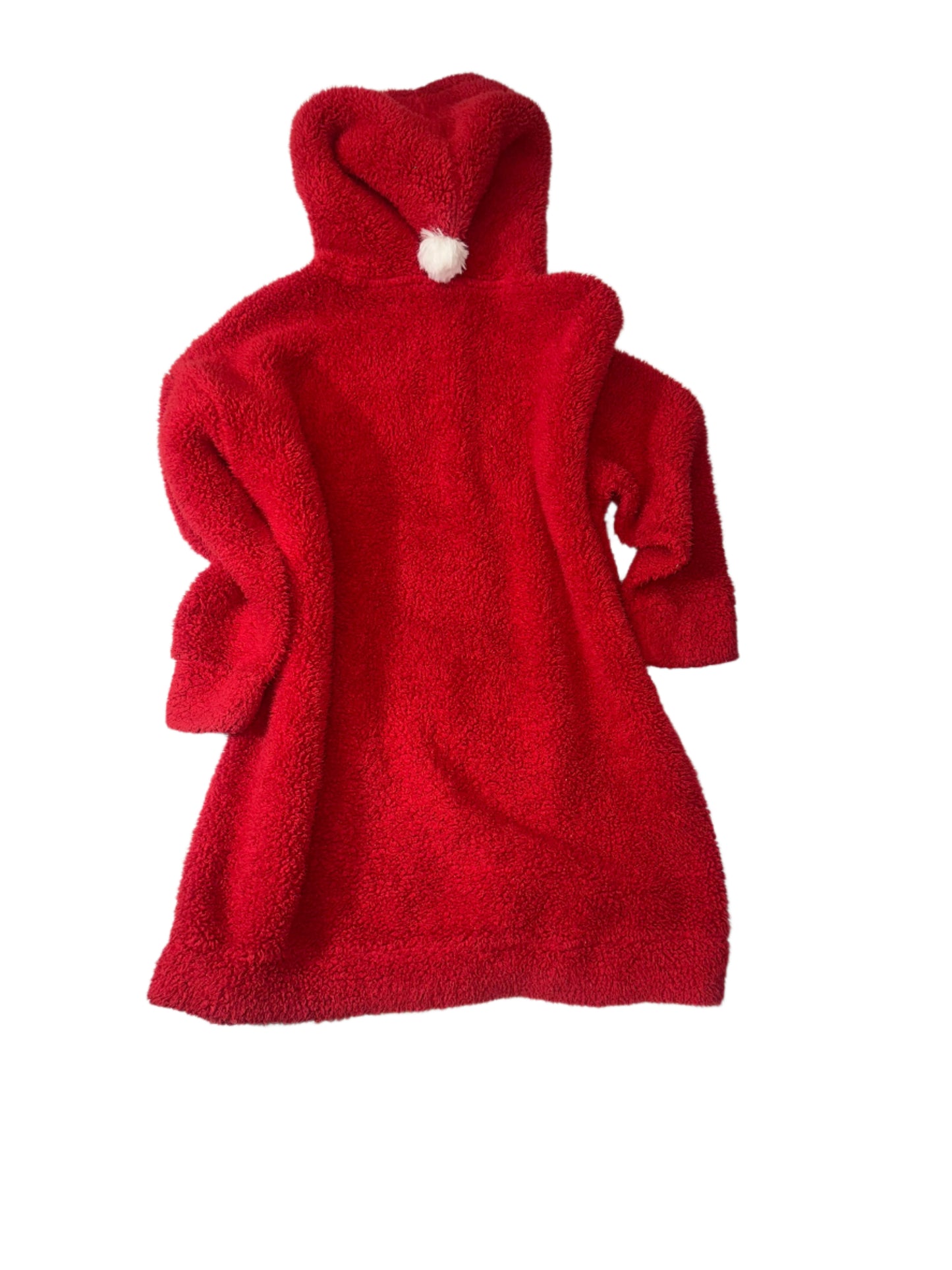 Sugar & Jade Tween Girls Santa Sherpa Hoodie Nightgown - red; Pre-Owned