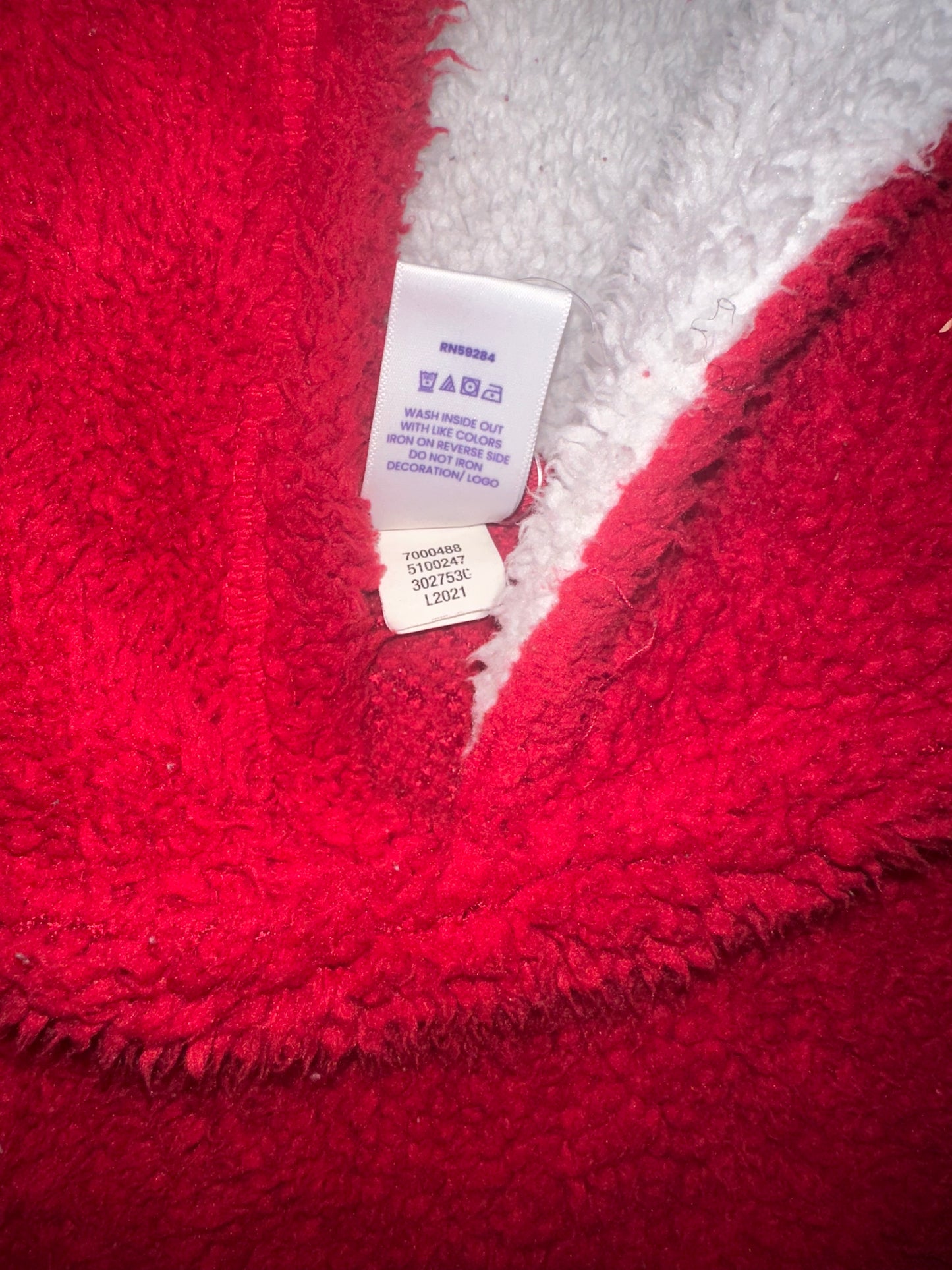 Sugar & Jade Tween Girls Santa Sherpa Hoodie Nightgown - red; Pre-Owned