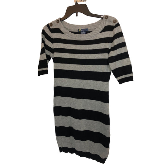 Body Central Women's Gray/Black Striped Sweater Dress Size S Pre-Owned