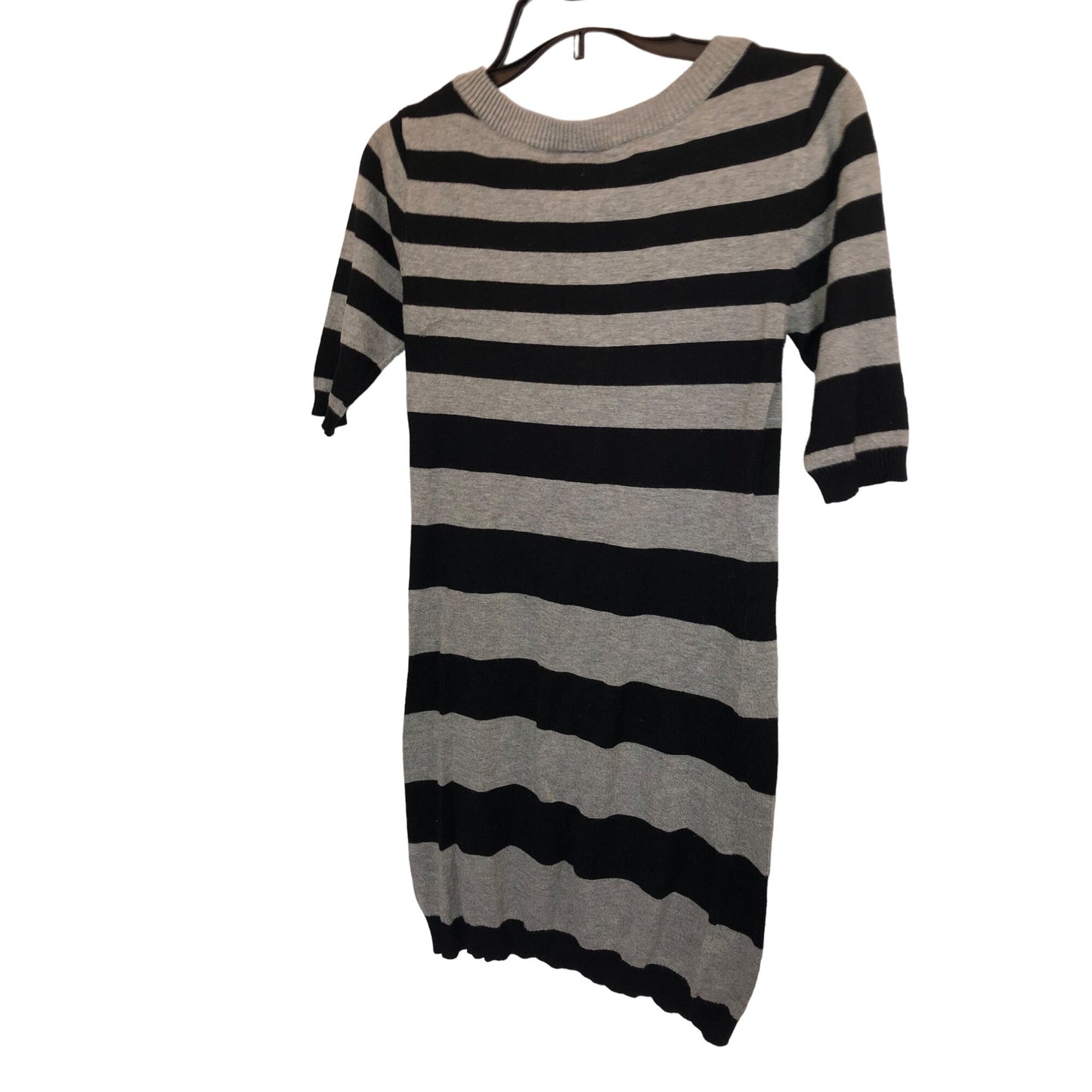 Body Central Women's Gray/Black Striped Sweater Dress Size S Pre-Owned