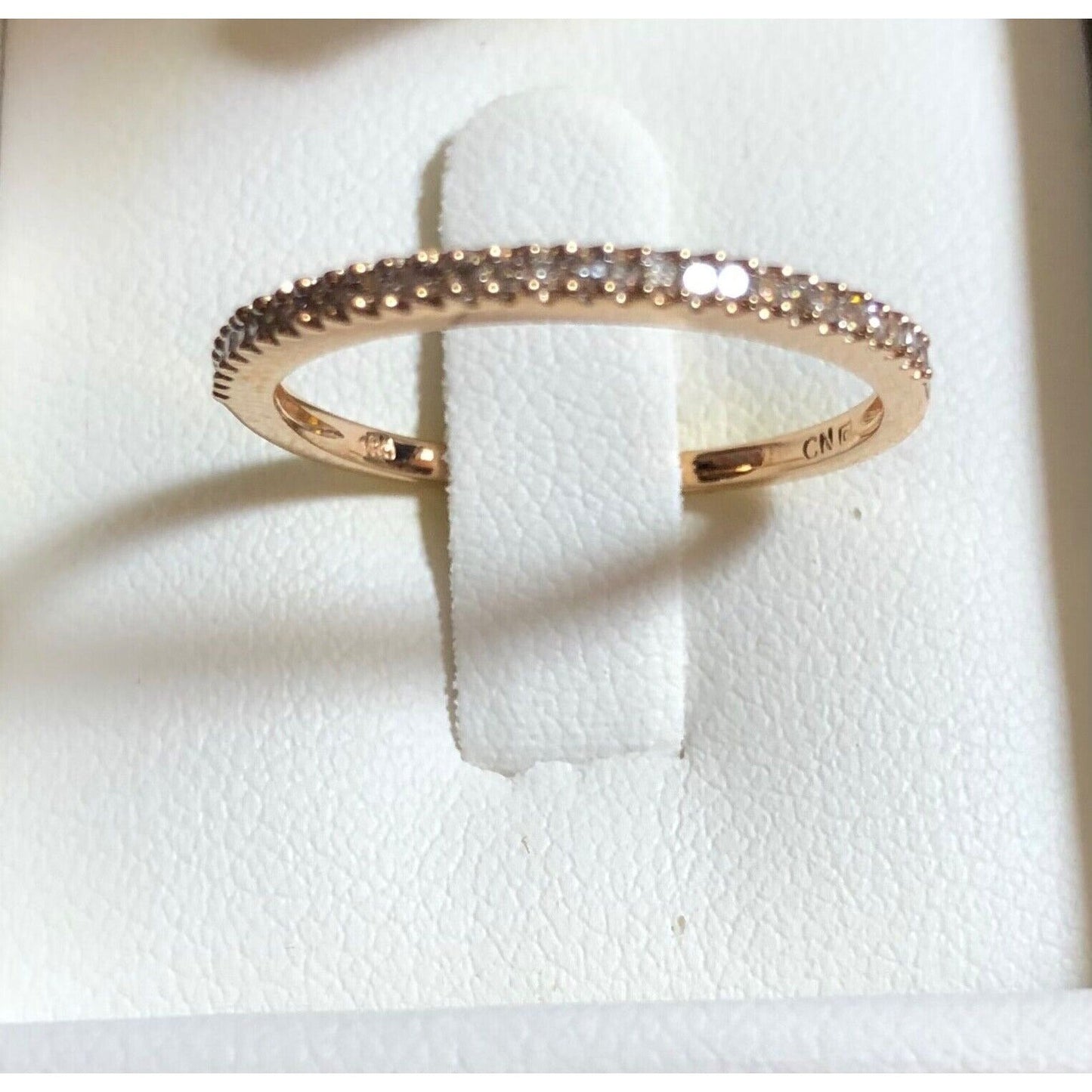 Diamore Women's 14K 1/7 CT TW Diamond Wedding Band - Rose Gold - Size: 9 "New"