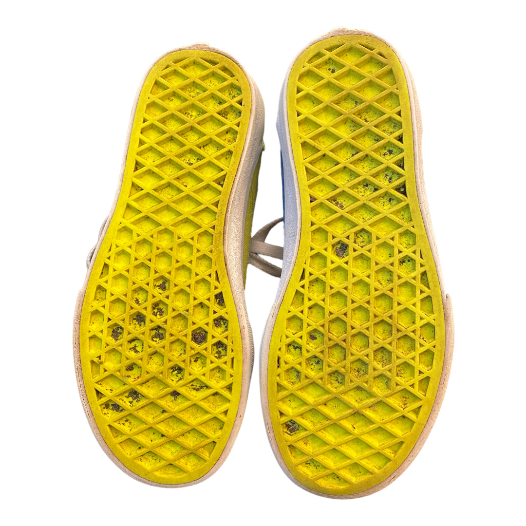 Vans Old Skool Youth Size 12.5 Neon Color-Block Skate Shoe - Pink / Purple / Yellow Pre-Owned