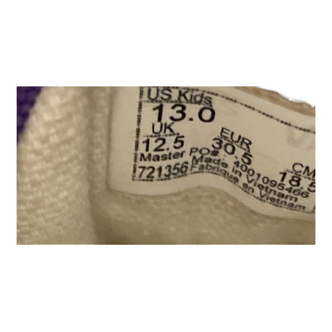 Vans Old Skool Youth Size 12.5 Neon Color-Block Skate Shoe - Pink / Purple / Yellow Pre-Owned