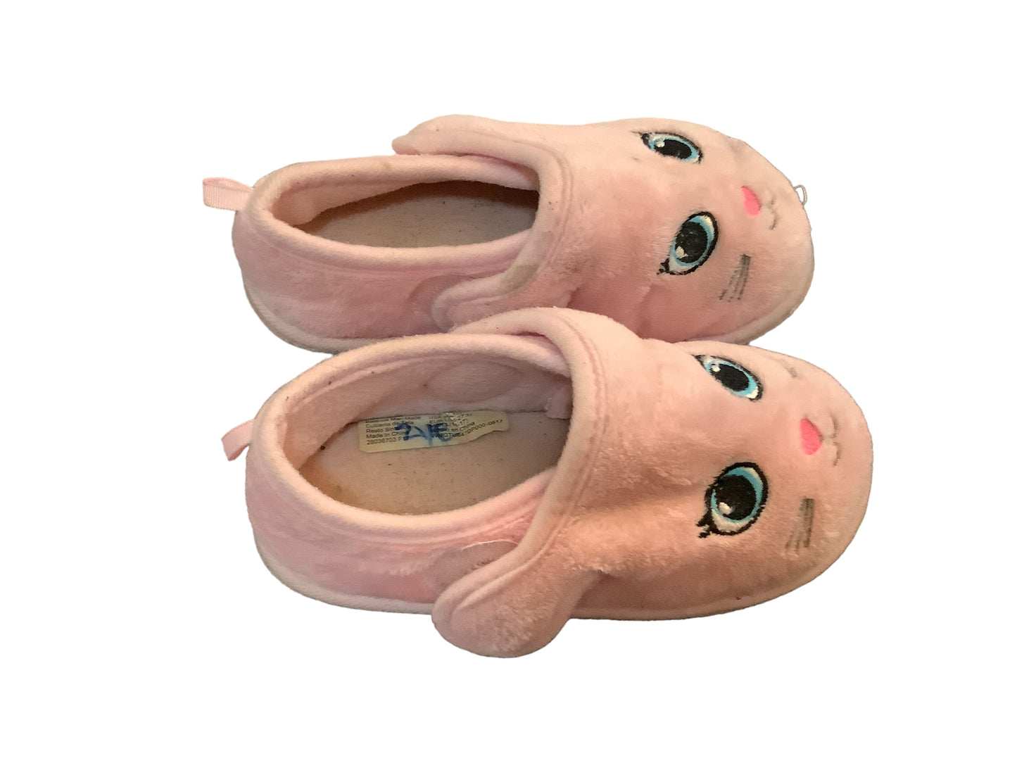 Garanimals Girls Pink bunny bedroom slipper shoes Size 9-10 Pre-Owned