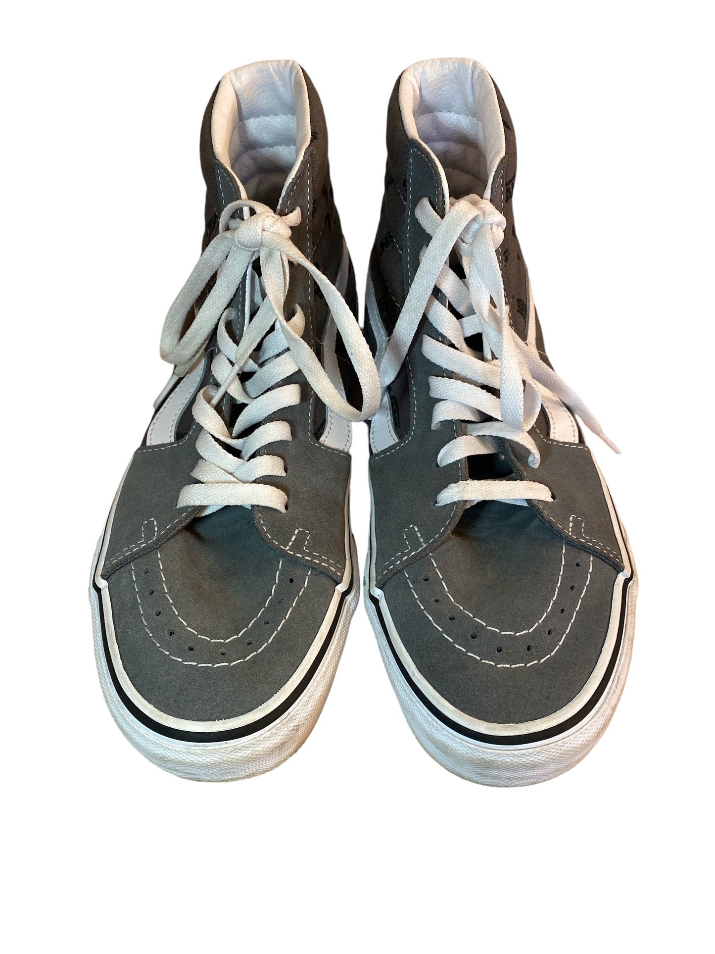 Vans High Top Gray/White Men Size 8.5 Pre-Owned