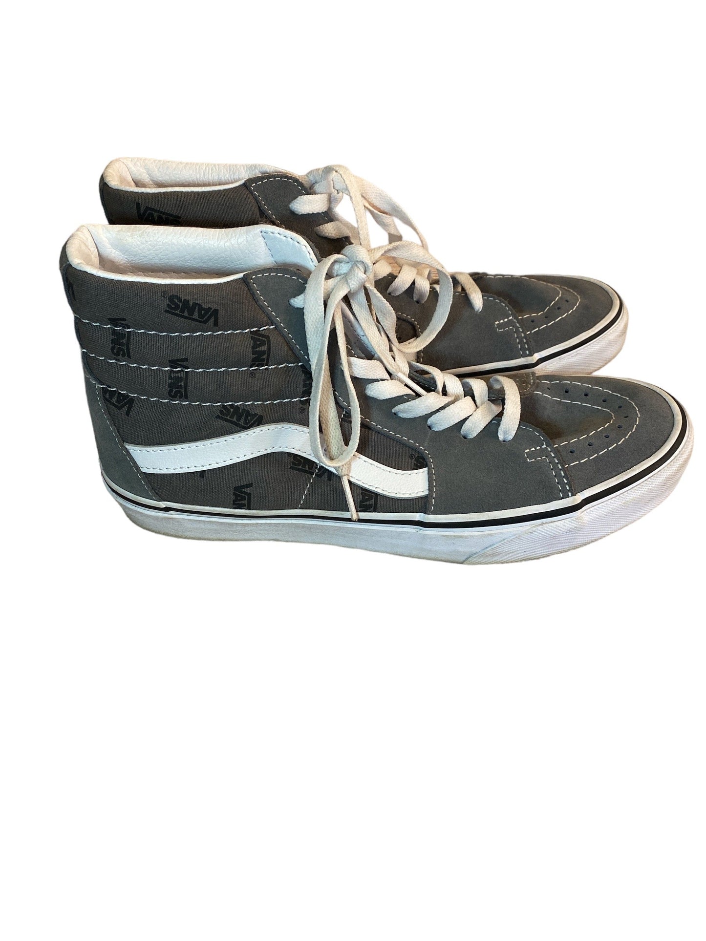 Vans High Top Gray/White Men Size 8.5 Pre-Owned