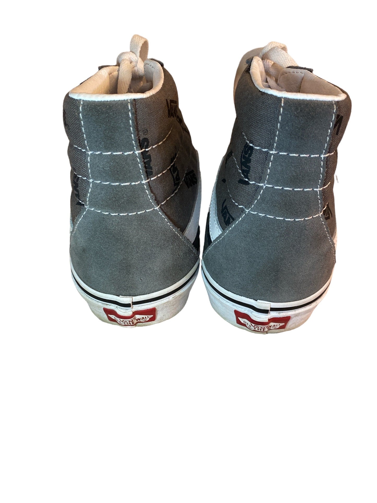 Vans High Top Gray/White Men Size 8.5 Pre-Owned