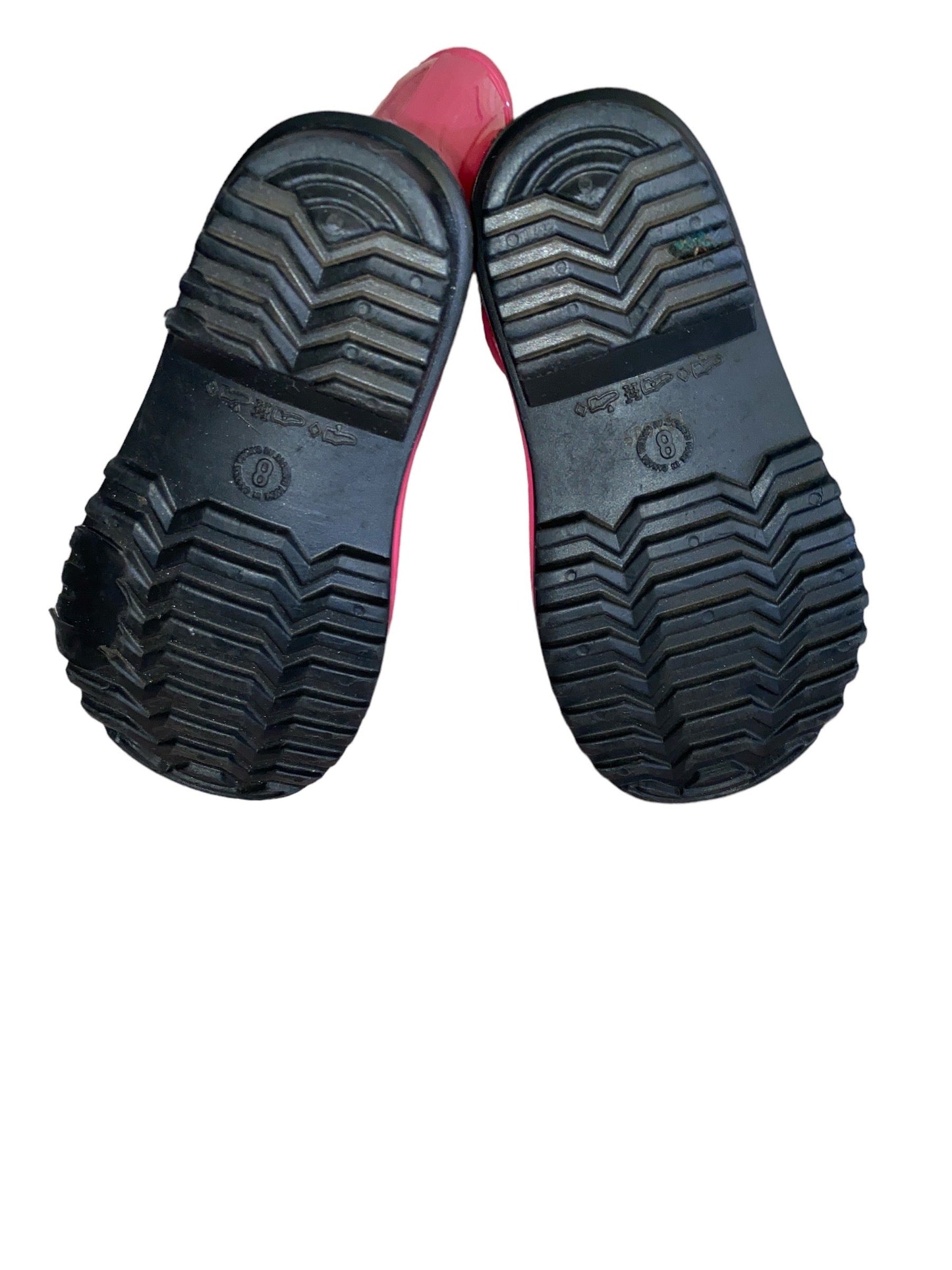 Wonder Nation Girls' Pink Rain Boots  Size 8 Pre-Owned