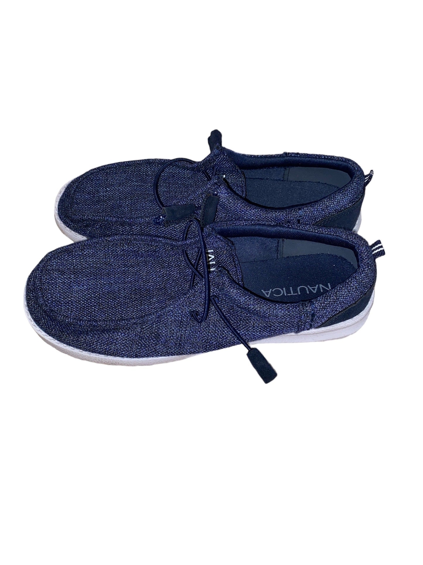 Nautica Men Rushford Navy Blue/White Slip On Loafers  Size 7.5 Pre-Owned