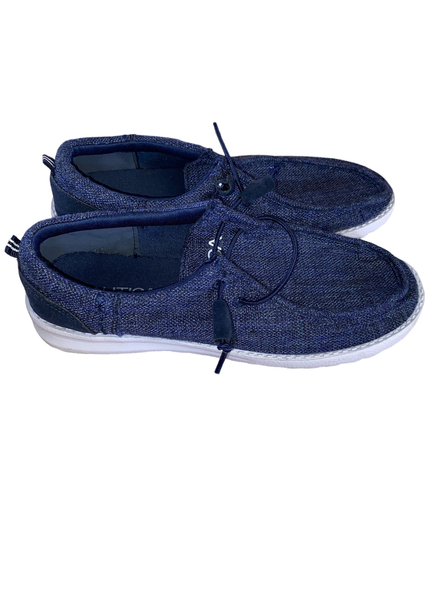 Nautica Men Rushford Navy Blue/White Slip On Loafers  Size 7.5 Pre-Owned