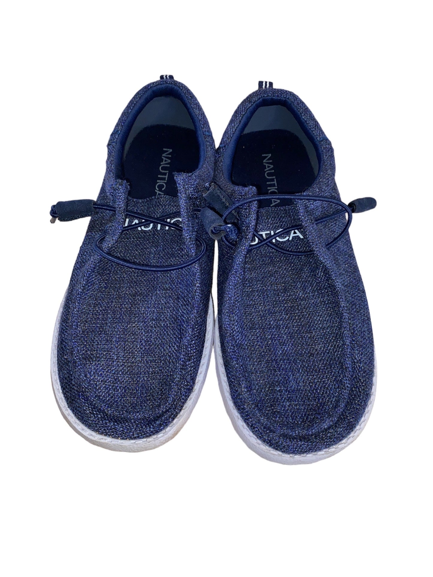 Nautica Men Rushford Navy Blue/White Slip On Loafers  Size 7.5 Pre-Owned