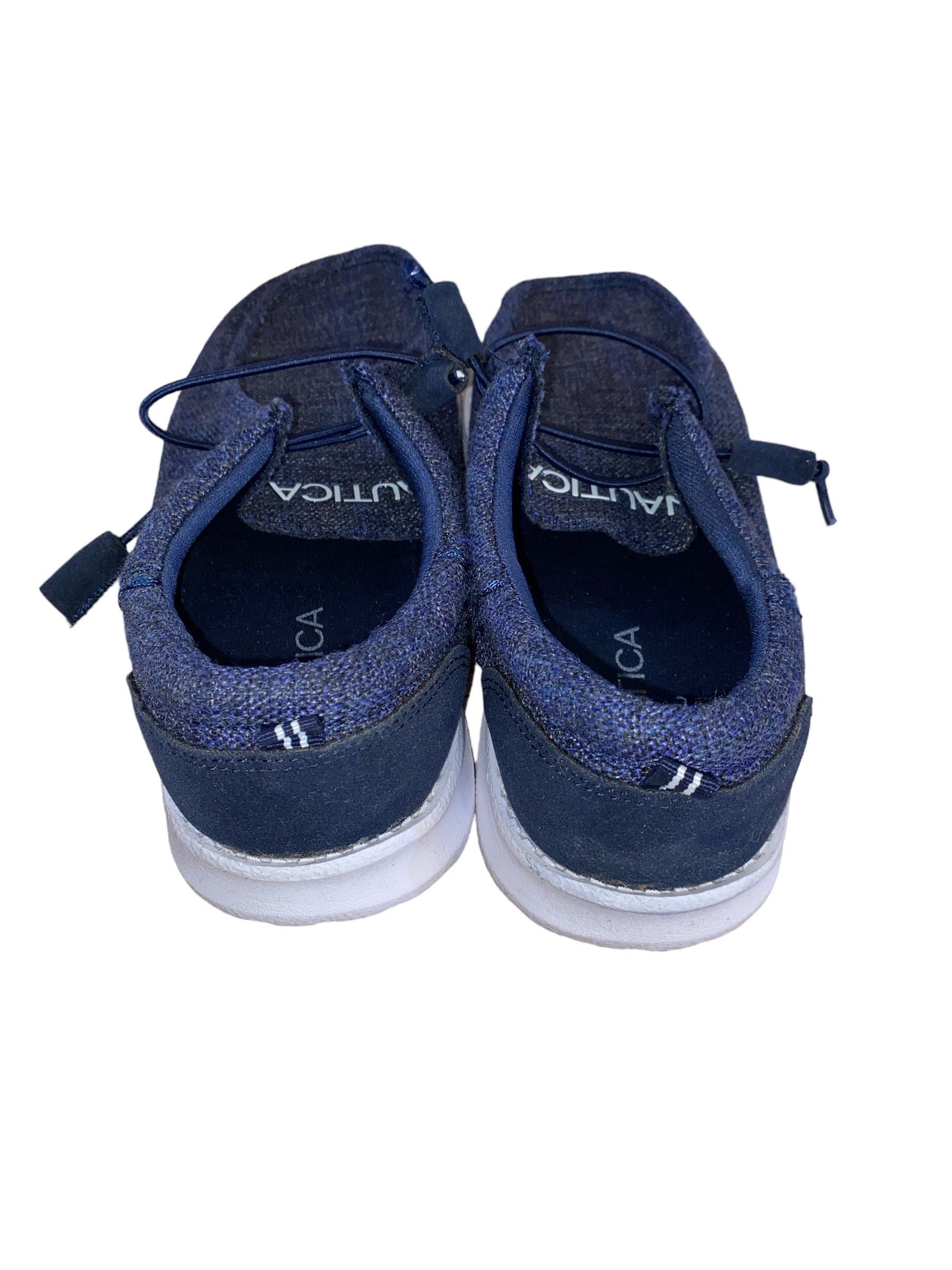 Nautica Men Rushford Navy Blue/White Slip On Loafers  Size 7.5 Pre-Owned