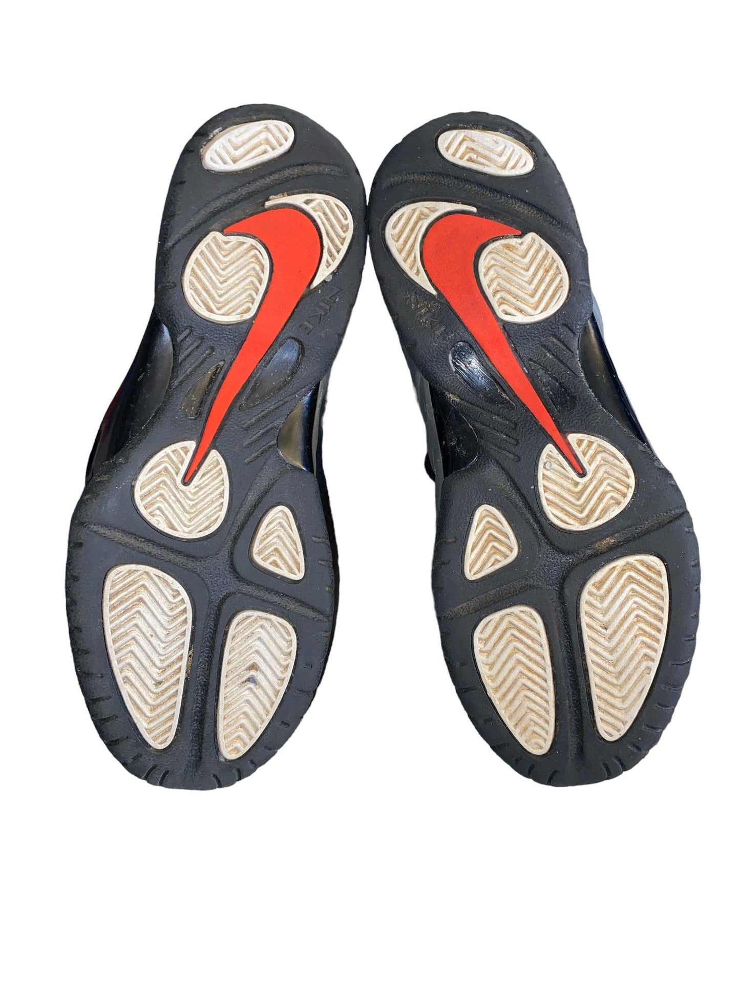 Nike Boys' Little Foam Posite Silver/Black/Red  Size 2.5Y Pre-Owned