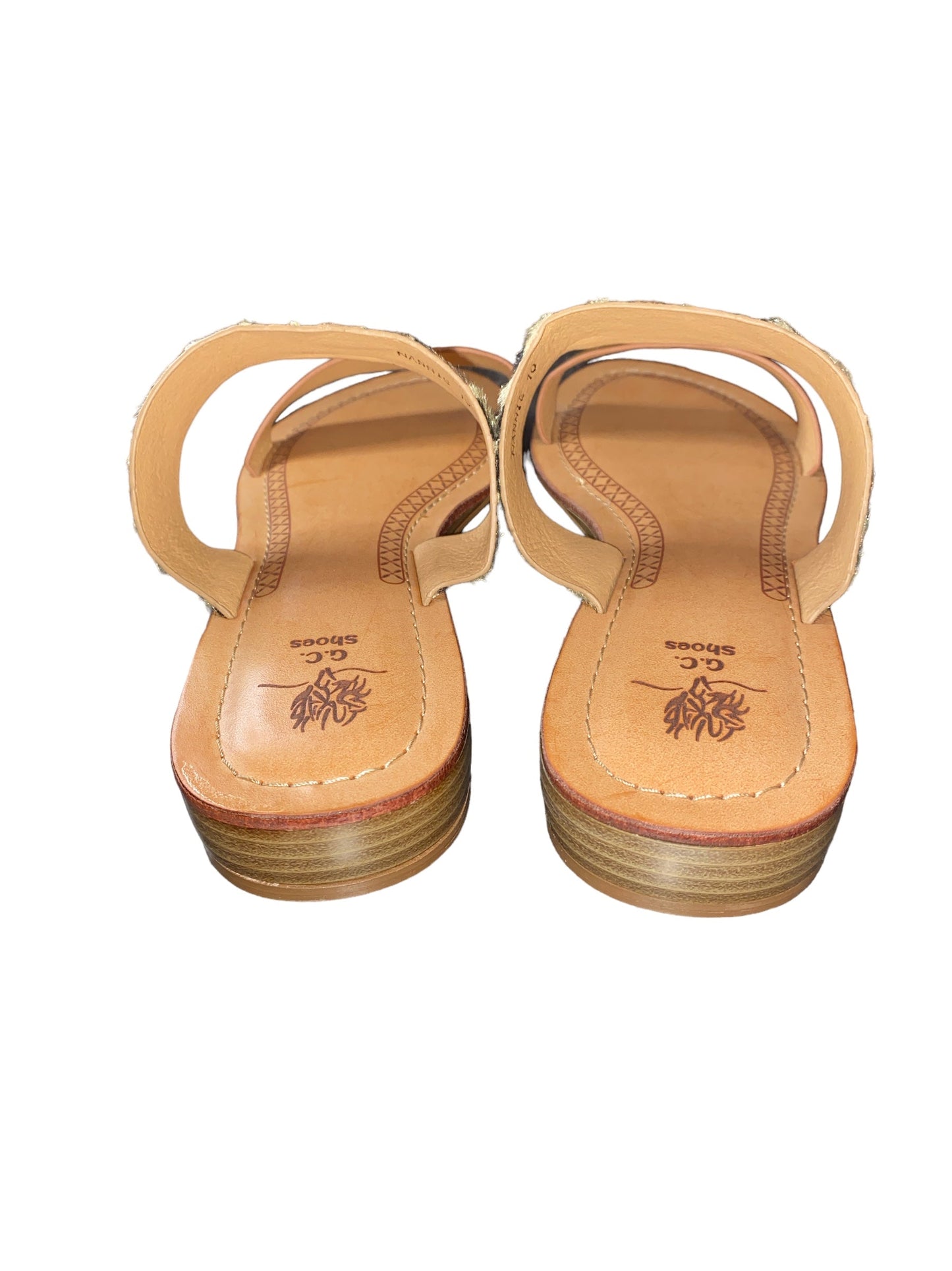 G. C. Shoes NANNIE Women's' TAN Leopard Slide On Flats Size 10 "NEW"