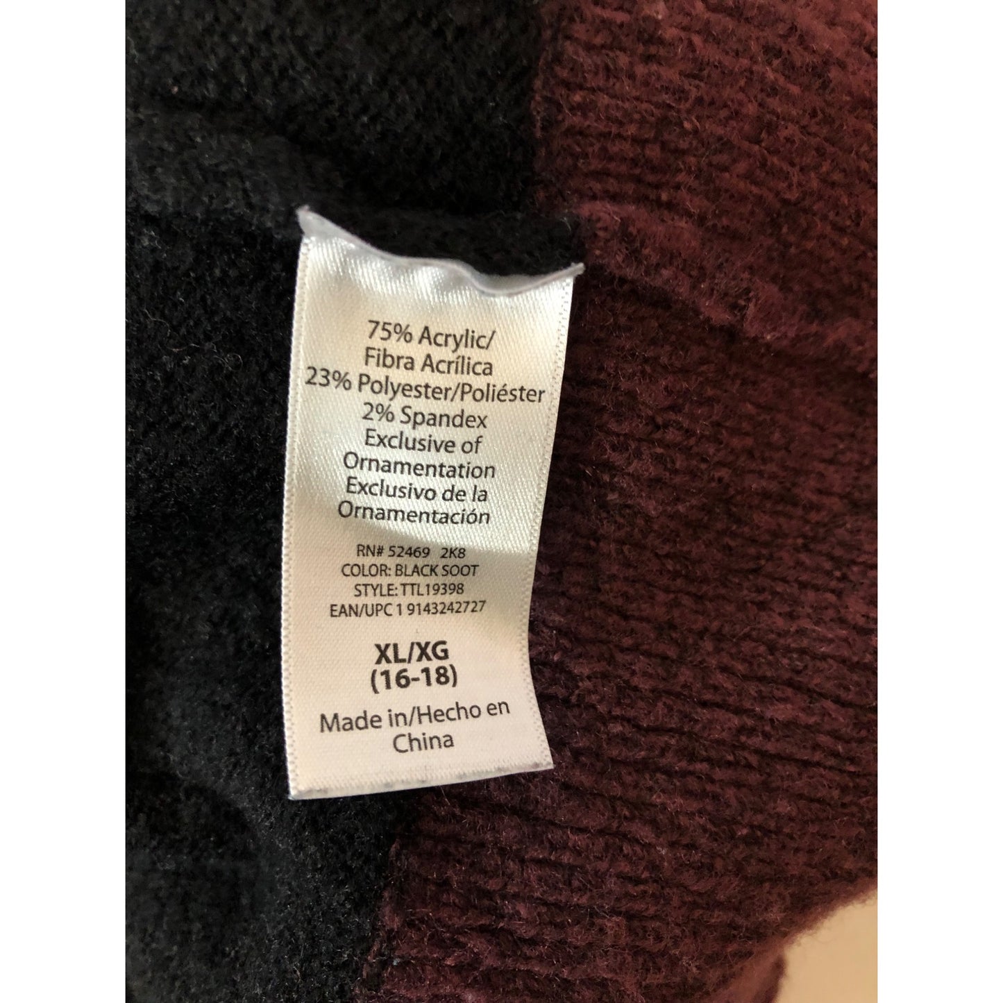 Time and Tru Women's Fair Isle Pullover Sweater Size XL 16-18