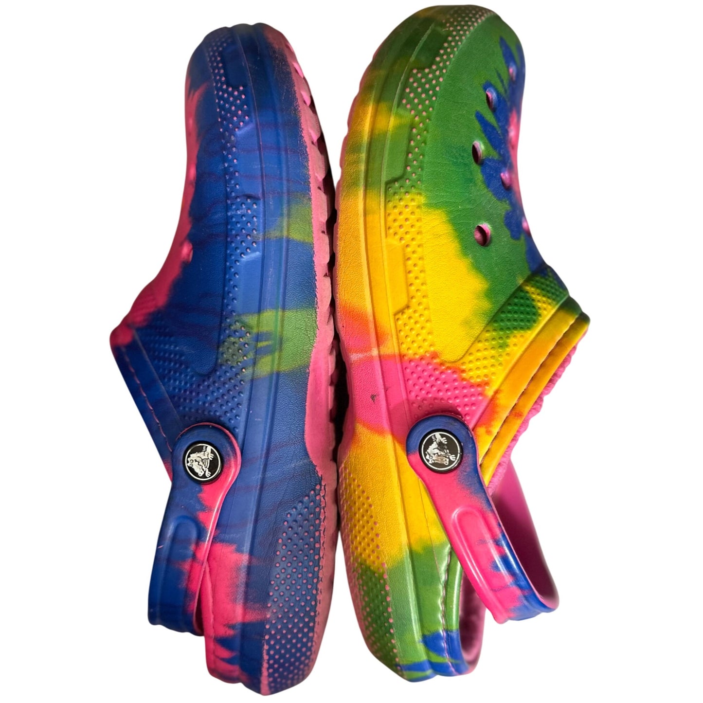 Crocs Classic Lined Tie Dye Clog 206341-6RW Electric Pink/Multi - 11 Women/9 Men