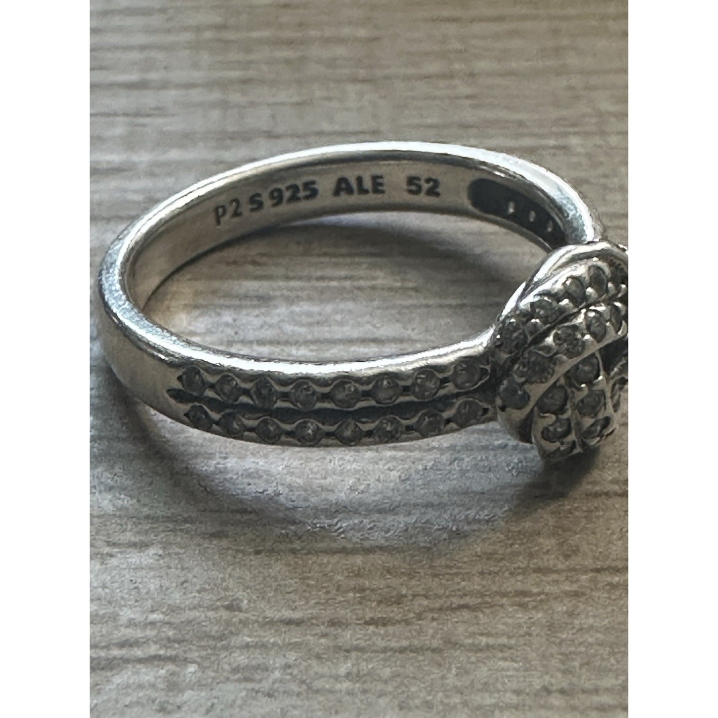 Pandora Sterling Silver Knot Ring Size 6