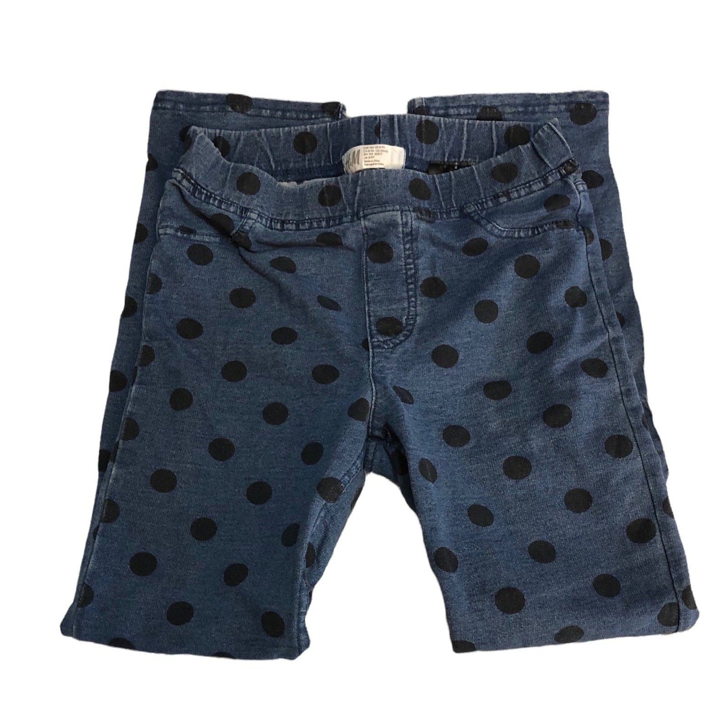 Girl's Blue Pock-a-Dot Leggings - Variety Sales Etc.