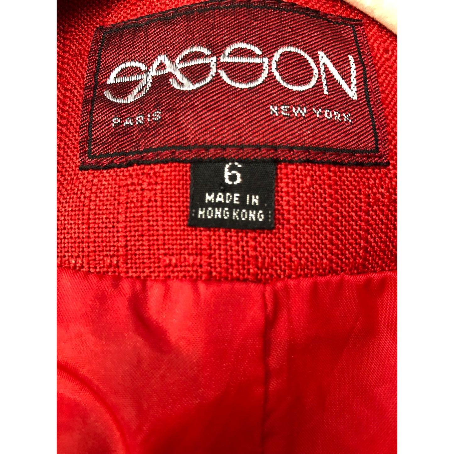 Vintage Sasson Women's Red Blazer & Skirt Suit Set Size 6 Pre-Owned