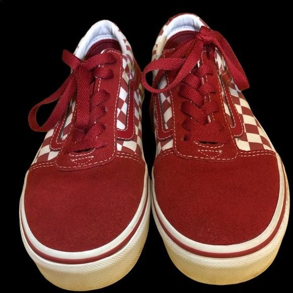 VANS Shoes Checkered Chili Pepper Red Ward Youth Size 3 Pre-Owned