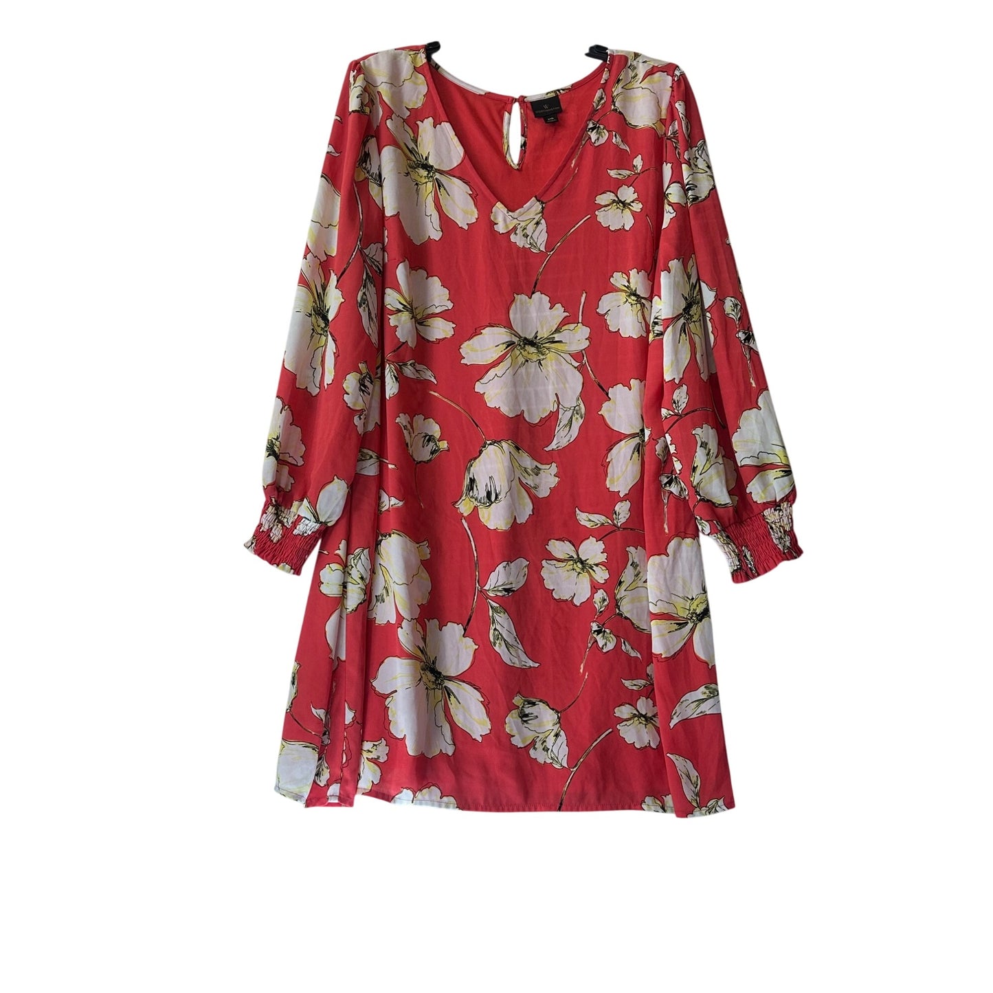 Worthington Women's Warm Spring Teaberry Floral Print Mini Dress - Size XXL