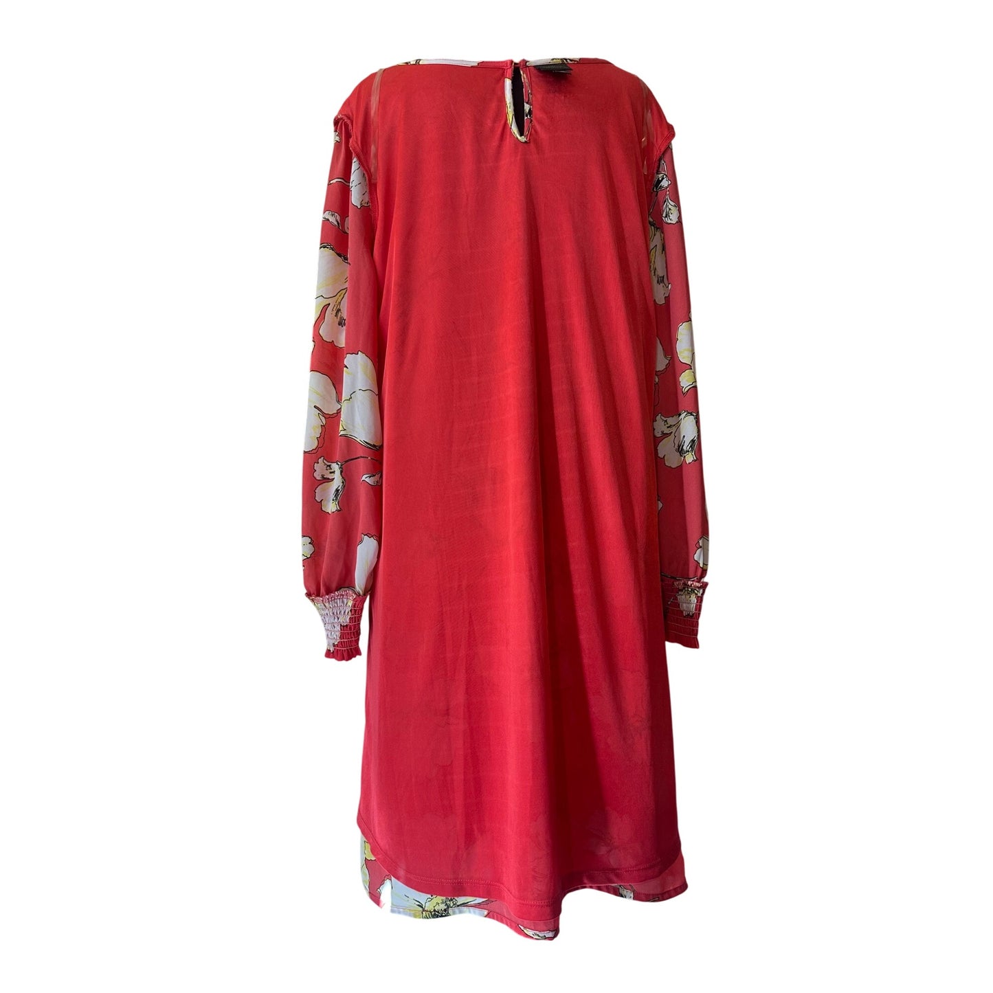 Worthington Women's Warm Spring Teaberry Floral Print Mini Dress - Size XXL