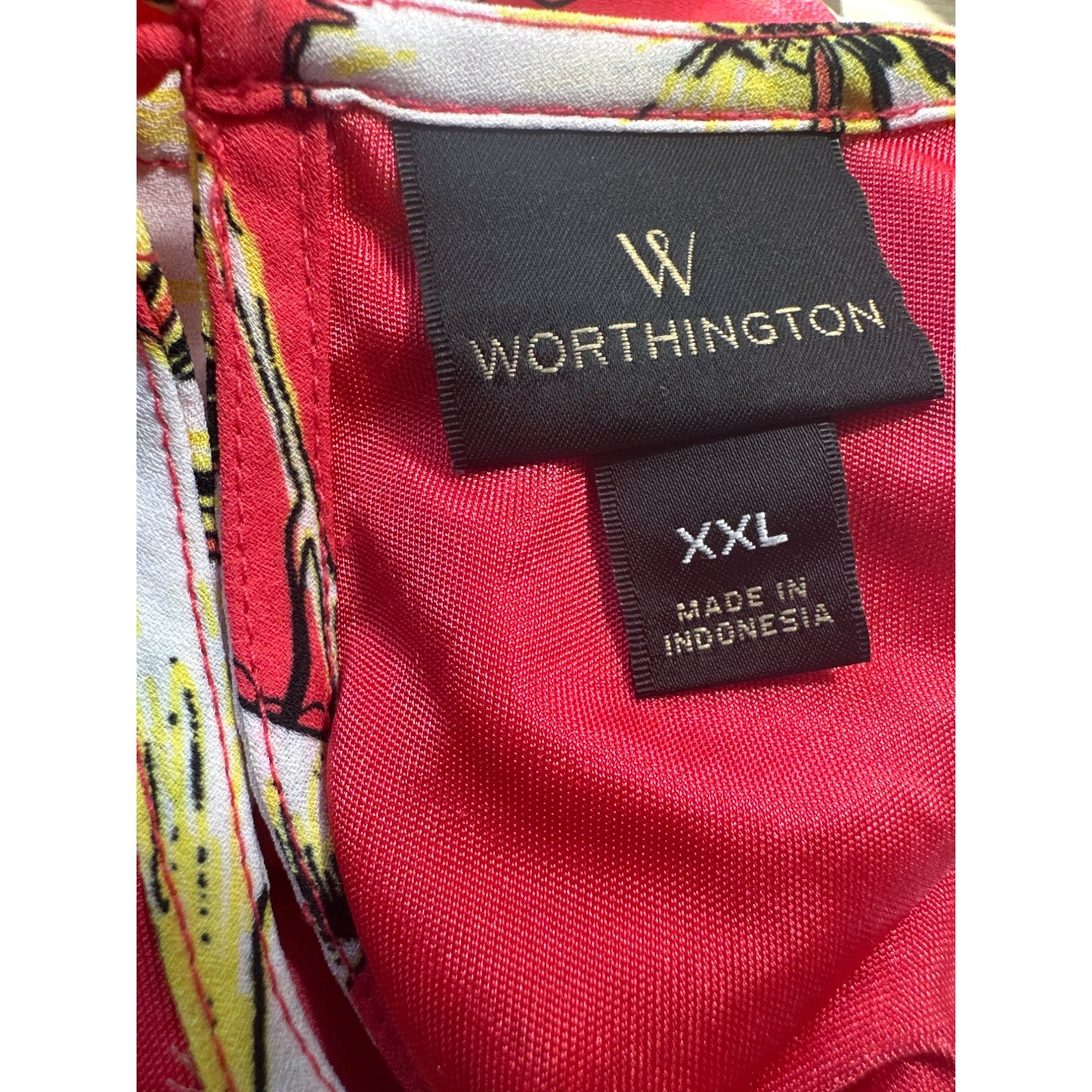 Worthington Women's Warm Spring Teaberry Floral Print Mini Dress - Size XXL