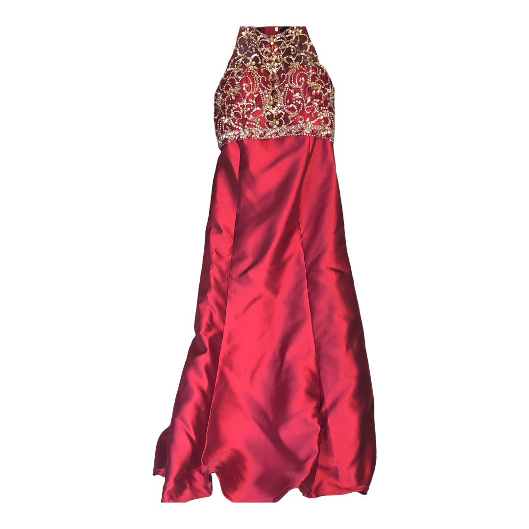 Strapless Dancing Queen Red Special Occasion Dress Mermaid Style with beaded T-Back cover cardigan