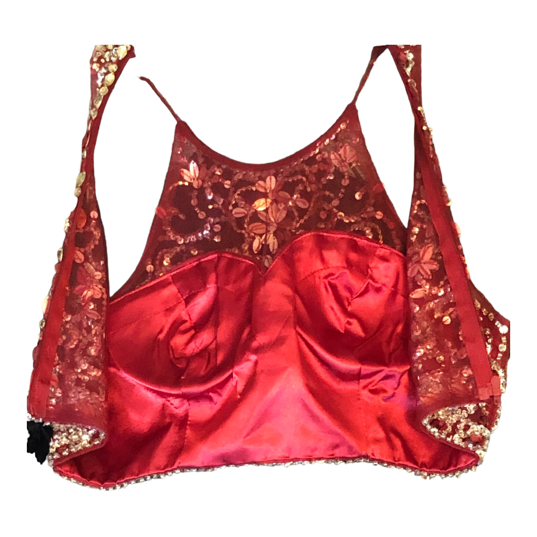 Strapless Dancing Queen Red Special Occasion Dress Mermaid Style with beaded T-Back cover cardigan