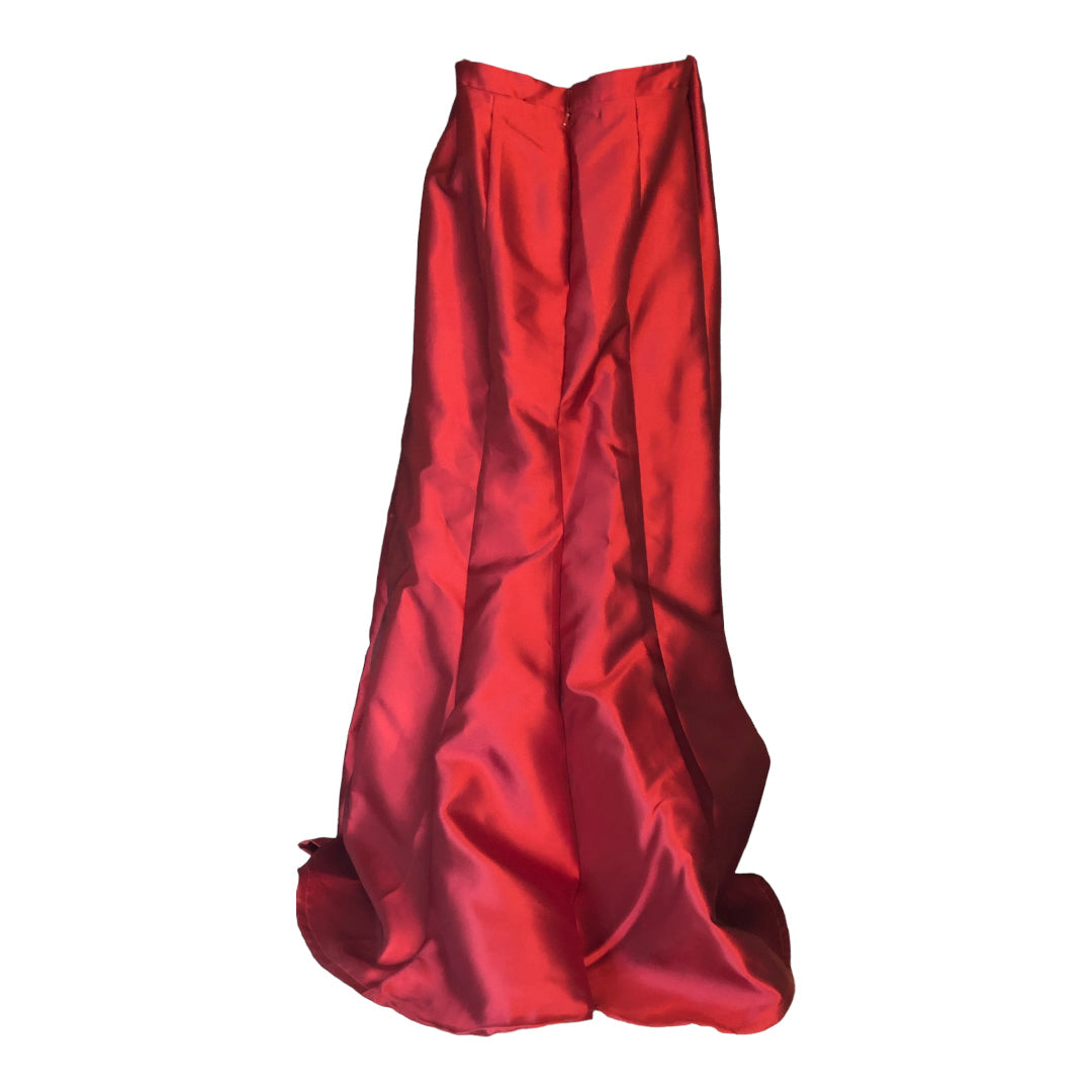 Strapless Dancing Queen Red Special Occasion Dress Mermaid Style with beaded T-Back cover cardigan