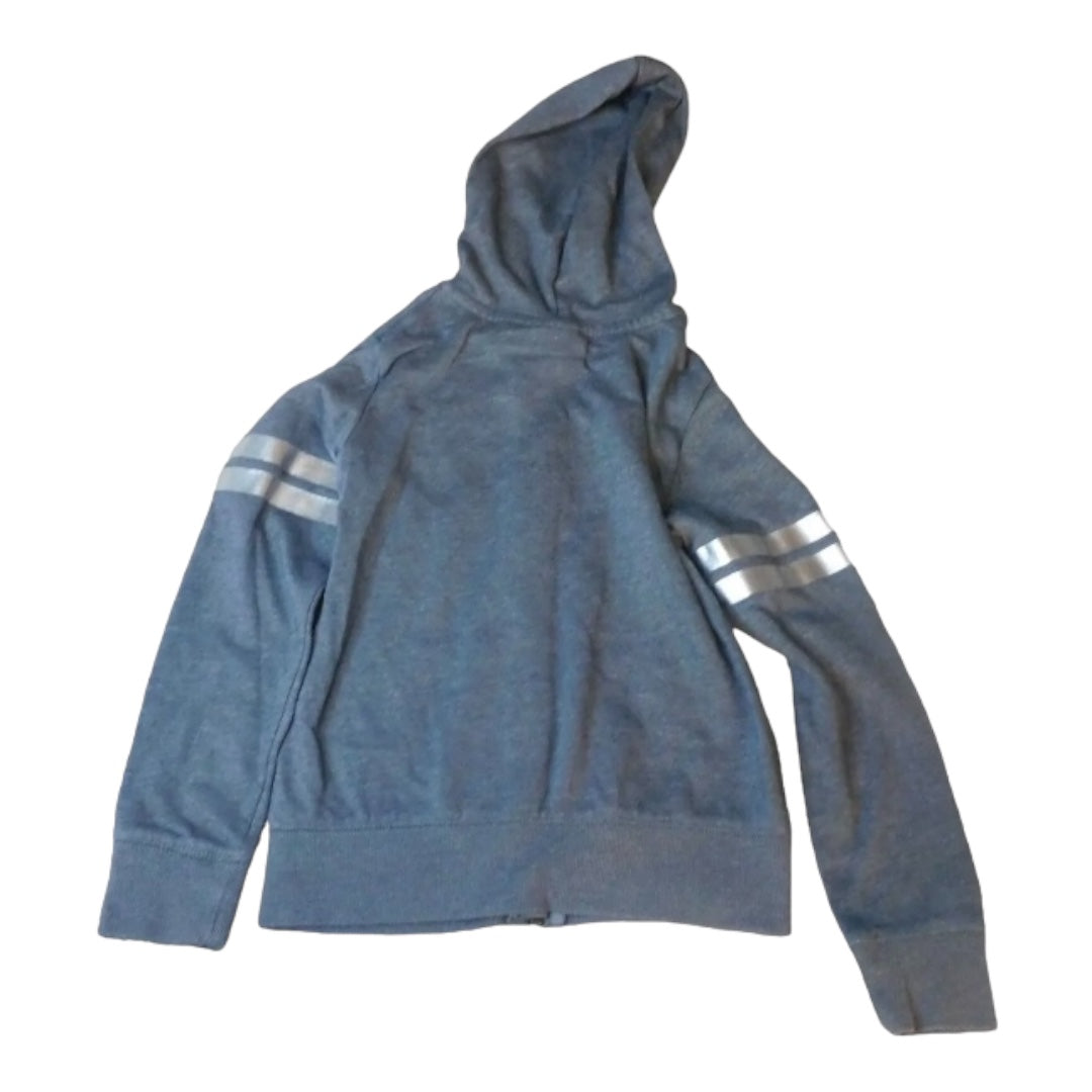 Girl's Gray The Children's Place Zip Up Jacket with Hoodie Size S 5/6 Pre-Owned - GF Variety Shop