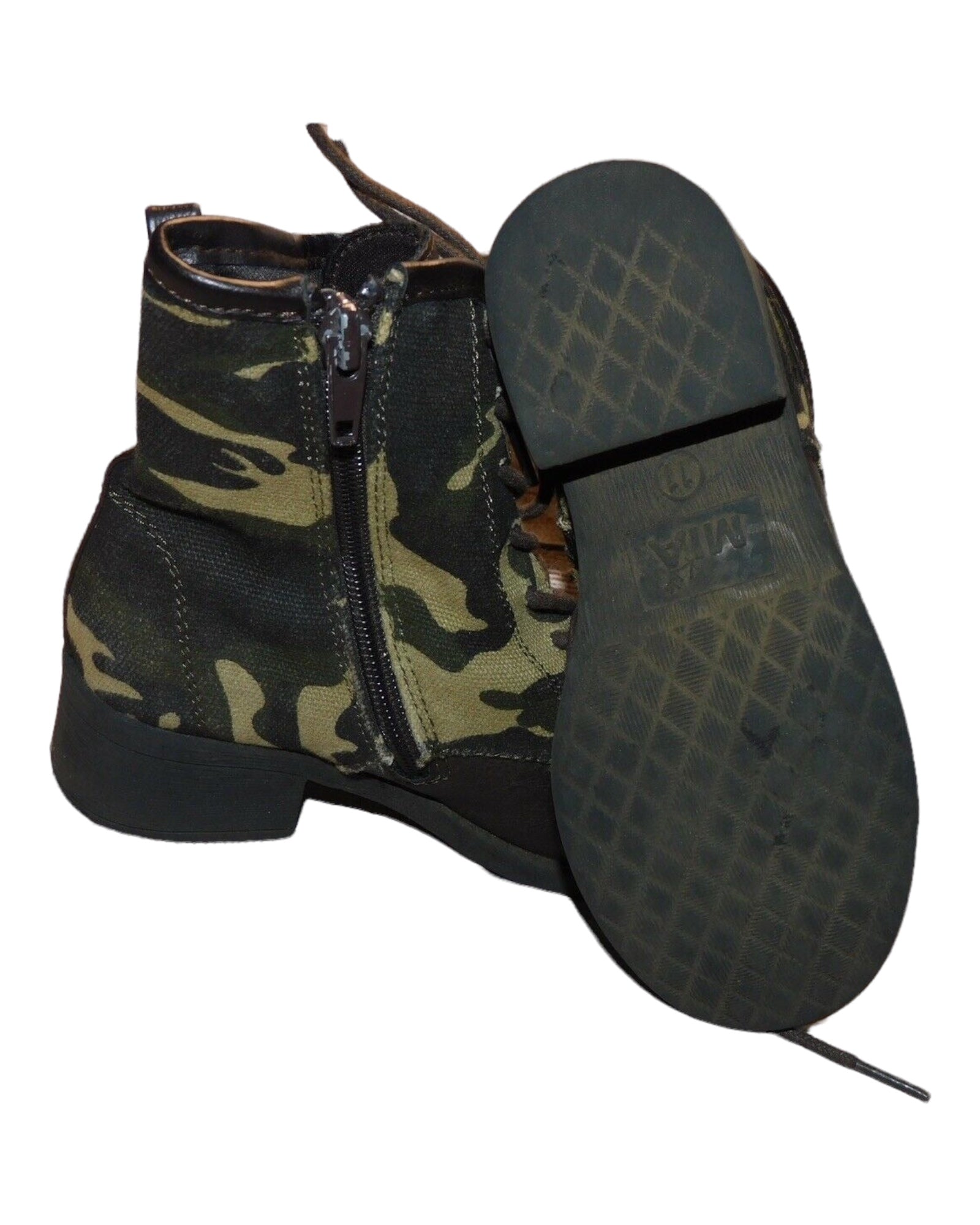 Girl's Camo/Brown Combat Boots-MIA kids Size 11 Pre-Owned - Variety Sales Etc.