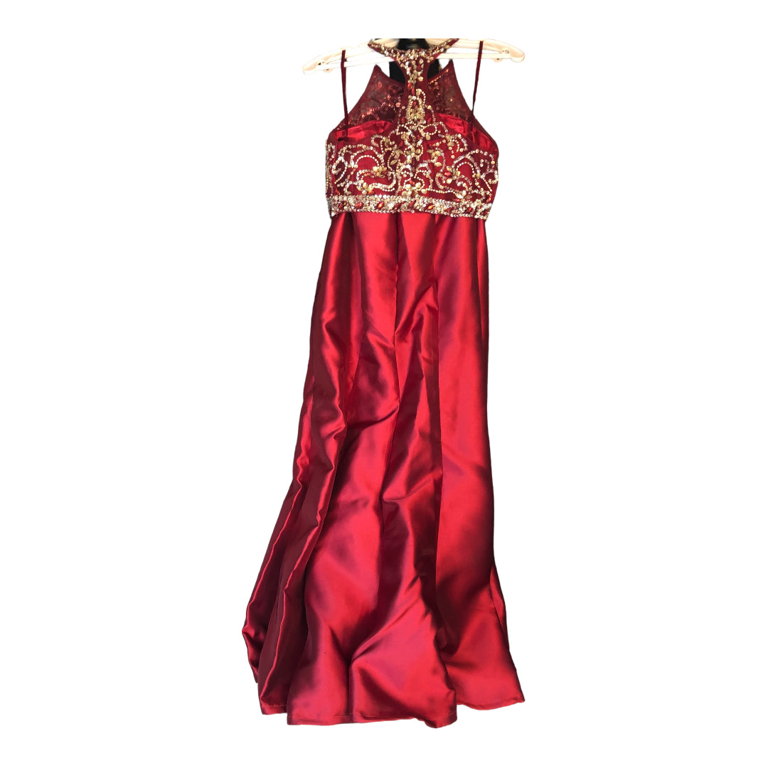 Strapless Dancing Queen Red Special Occasion Dress Mermaid Style with beaded T-Back cover cardigan