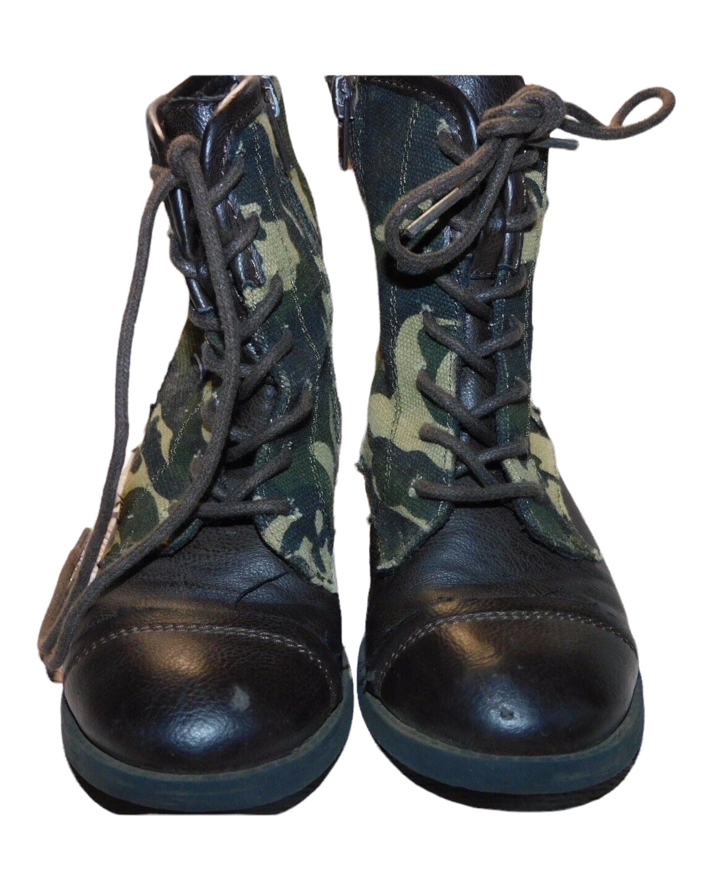 Girl's Camo/Brown Combat Boots-MIA kids Size 11 Pre-Owned - Variety Sales Etc.