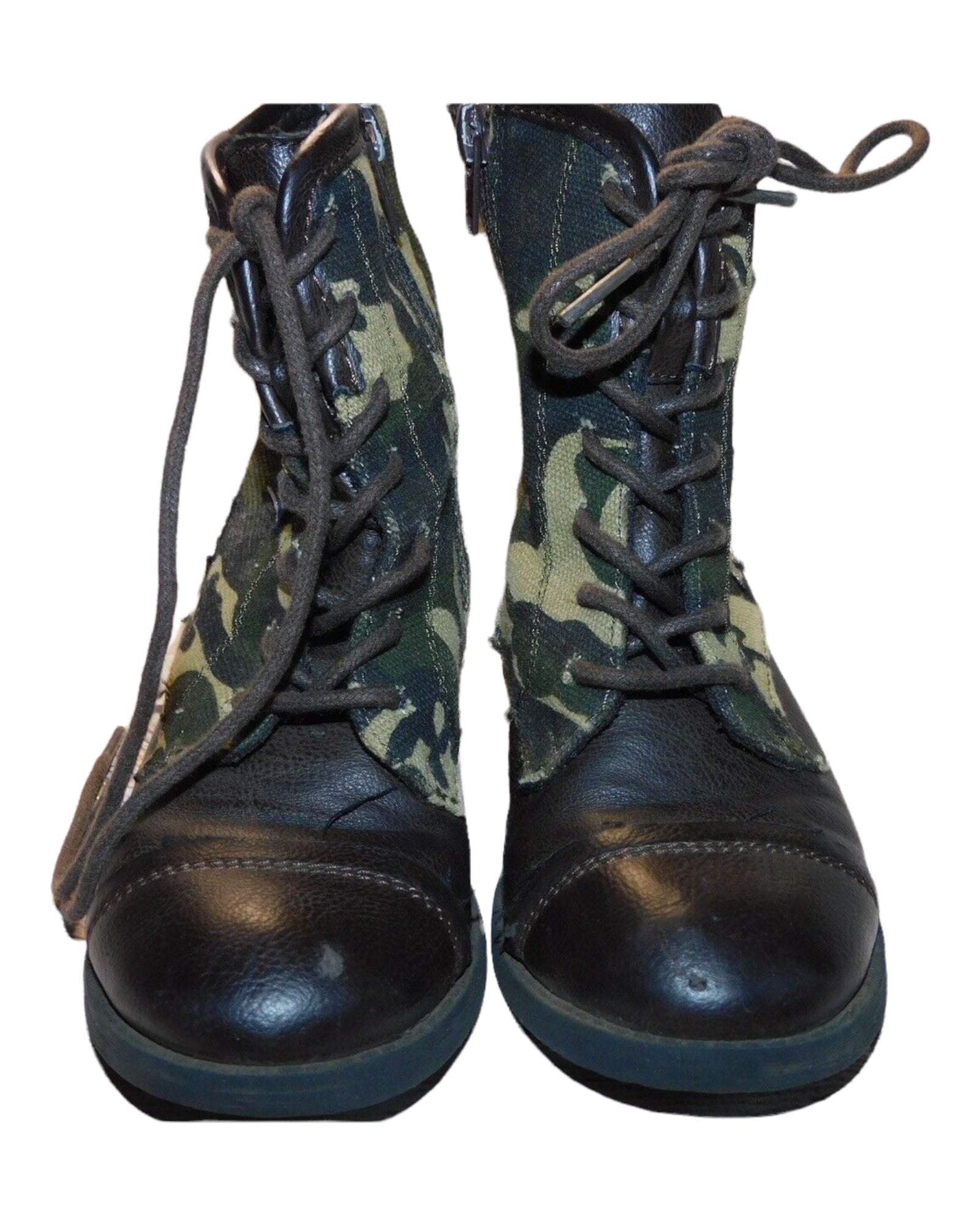 Girl's Camo/Brown Combat Boots-MIA kids Size 11 Pre-Owned - Variety Sales Etc.