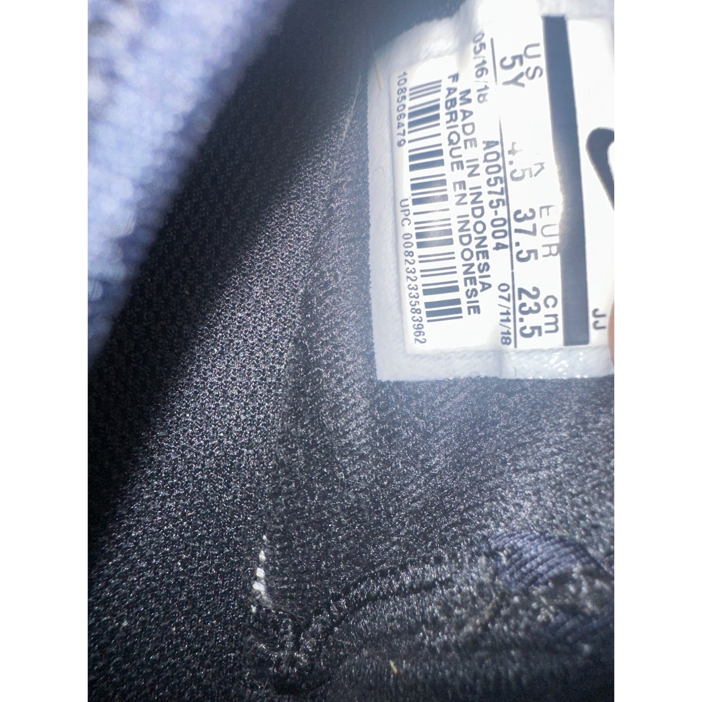 Nike Huarache Extreme GS Triple Black Slip On Youth Sneaker sz 5Y-Pre-Owned