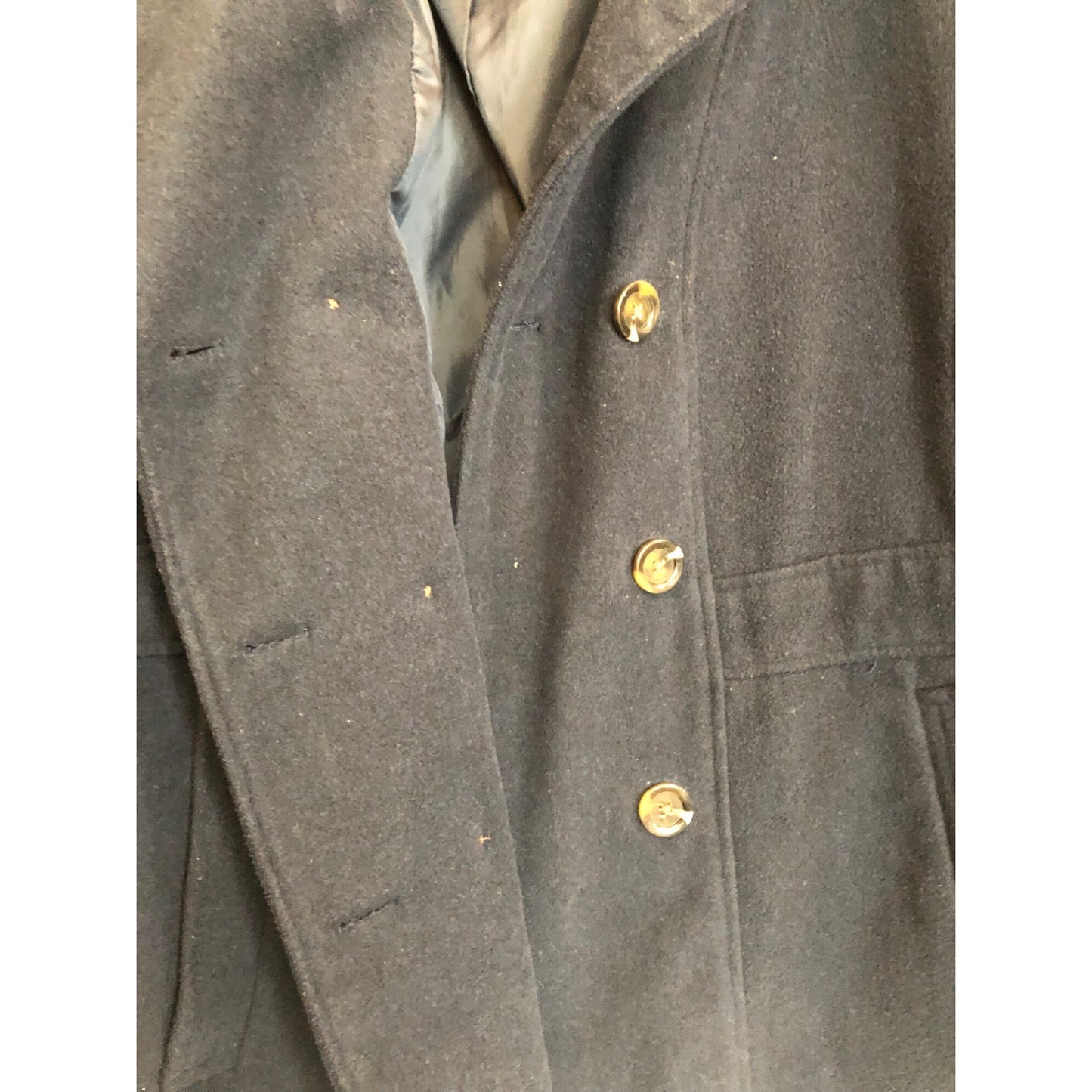 Platinum Women’s Blue Double Breasted Pea Coat Pre-Owned Size 3X